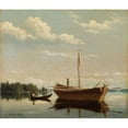 thumbnail image 2 of Ferdinand von Wright 23x20 Black Ornate Framed Double Matted Museum Art Print Titled: In the Islands off Kuopio (1878), 2 of 5