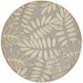 thumbnail image 1 of 4 Pieds. Feuilles Tapis Rond Intérieur et Extérieur&44; Naturel, 1 of 1