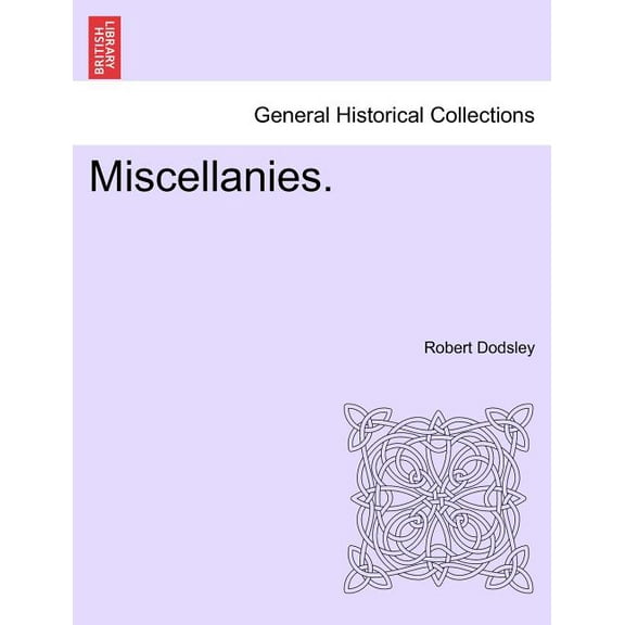 Miscellanies. (Paperback)