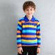 thumbnail image 4 of Blusa y camisa de manga larga con cuello vuelto para niños, blusa deportiva recreativa con estampado de rayas de verano para niños, blusa de manga larga con cuello vuelto para niños, parte superior de, 4 of 6