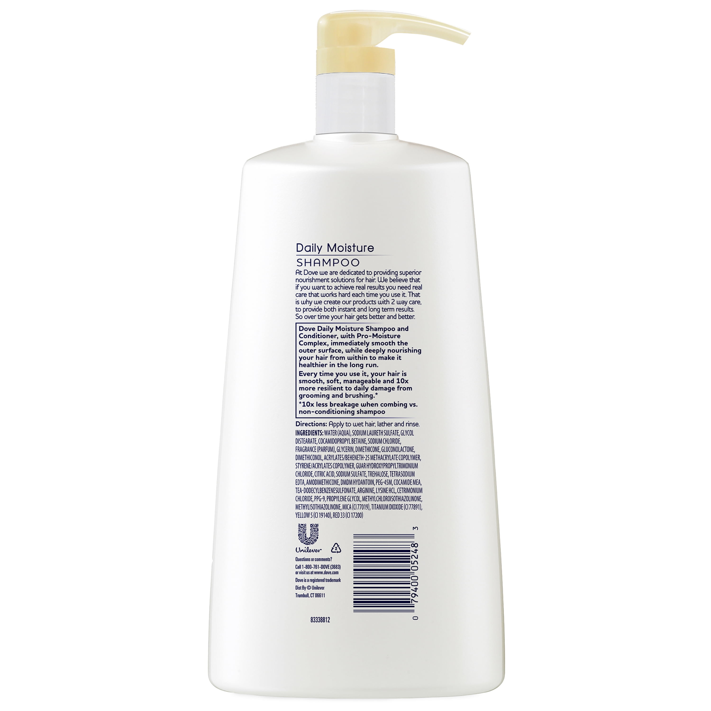 Dove Nutritive Solutions Daily Moisture Shampoo with Pump, 25.4 oz