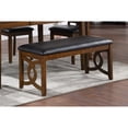 thumbnail image 4 of New Classic Furniture Gia 46" Solid Wood and Faux Leather Bench in Brown, 4 of 5