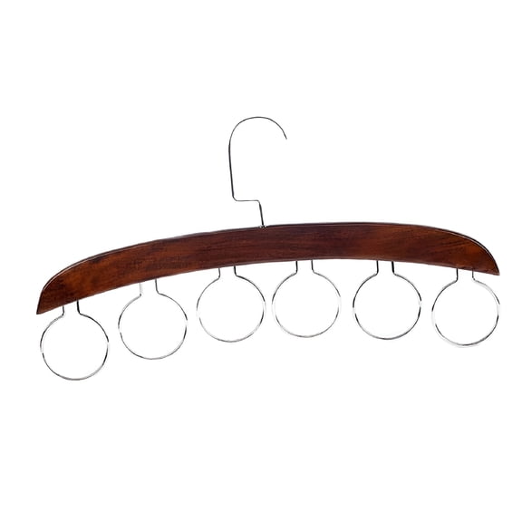 LAMIRO Wooden Scarf,Tie,Belt Hanger Organizer Holder Rack - 6 loop for Household Closet or Shop Display