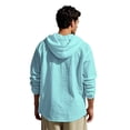 thumbnail image 4 of Ceisia Men Casual Loose Fashion Printed Multi Gift Button Buckle Long Sleeve Stand Up Collar Casual Shirts, 4 of 9