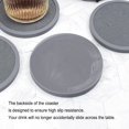thumbnail image 3 of Posavasos Absorbentes Para Bebidas Con Soporte, 6 Paquetes De Posavasos De Silicona Con Inserto De Fieltro Suave (Posavasos De 4,3 Pulgadas Con Soporte De 4,5 Pulgadas Gris), 3 of 5