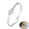 thumbnail image 1 of Bracelet Manchette Breloque Guitare pour Femmes Joncs Acier Inoxydable Musique Cadeau Accessoire, 1 of 4