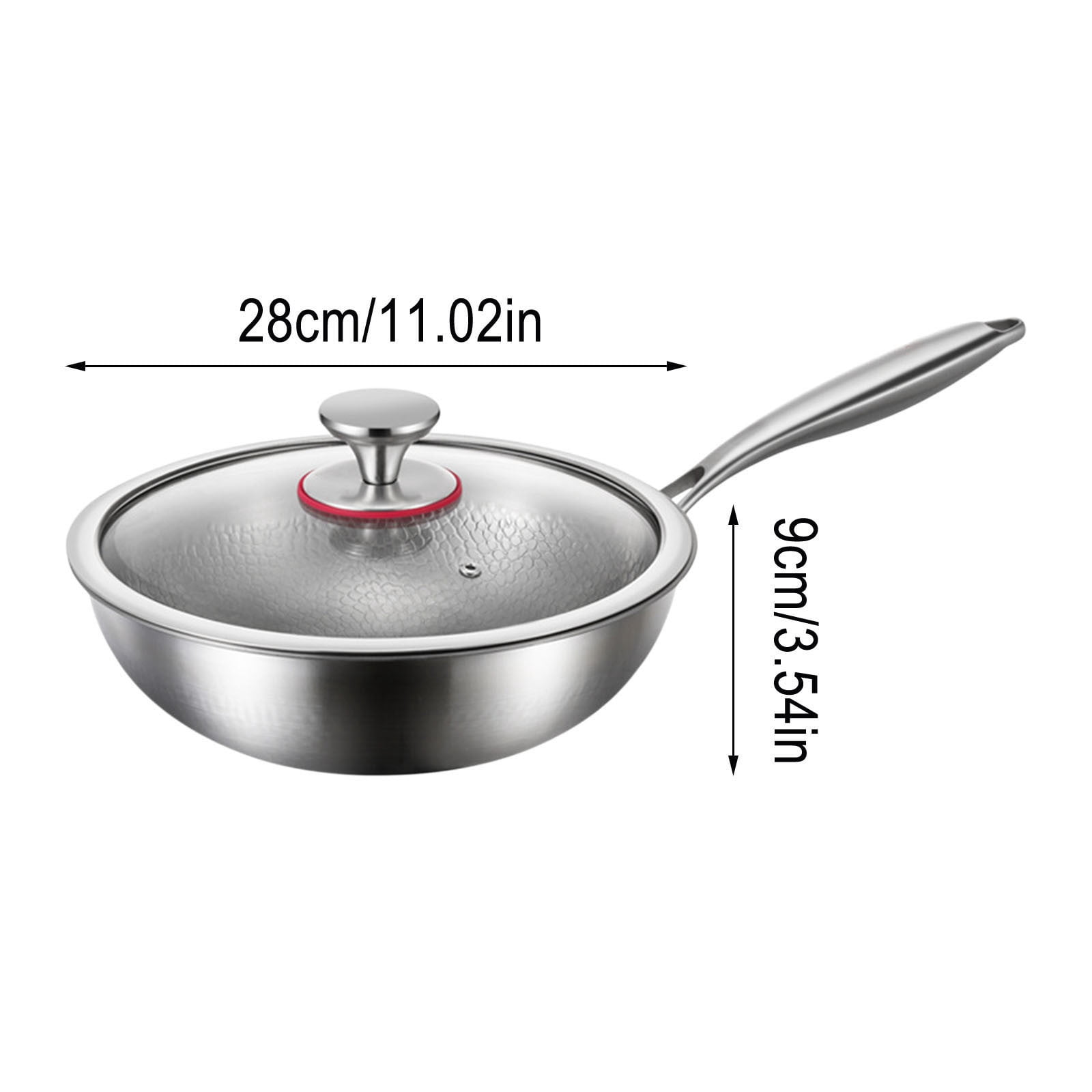 Pans - Titanium Wok Titanium Frying Pan Non-coating Non-stick Frying Pan Scale Hammered Titanium Frying Pan Household Frying Pan Induction Cooker Use