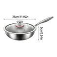 thumbnail image 2 of Iumwxz Wok en Titane Poêle à Frire Sans Revêtement Martelée Antiadhésive pour la Maison Cuisson Gaz Induction Résistante aux Rayures Durable Rétention de Chaleur 1 Ensemble, 2 of 3