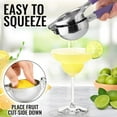 thumbnail image 5 of Zulay Lemon Squeezer Stainless Steel with Premium Heavy Duty Solid Metal Squeezer Bowl and Food Grade Silicone Handles - Large Manual Citrus Press Juicer and Lime Squeezer Stainless Steel (Purple), 5 of 7