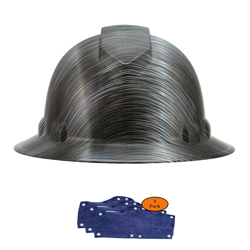 Brim Pyramex Hard Hat, Metal Stripes 