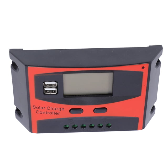 Solar Panel Regulator, 12V 24V Charging Controller Solar Charge Controller Dual USB Solar Controller, Overcurrent Protect