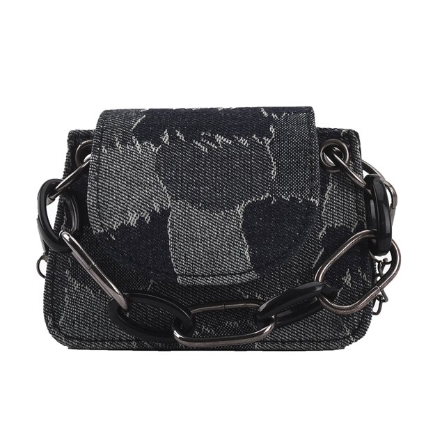 Sywqhk Moda Mujer Color Costura Pu Messenger Bag Cadena Mini Bolsos (Negro) Sywqhk Para estrenar