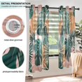 thumbnail image 5 of 2 Panels Set Blackout Curtains Thermal Insulated Sun Protection Room Darkening Drapes for Bedroom Abstract Tropical Leaves Pattern, 5 of 7