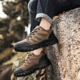 thumbnail image 5 of Mens Breathable Waterproof Hiking Shoes Lightweight Non-Slip Low Top Trail Outdoor Brown,Size 9.5, 5 of 9