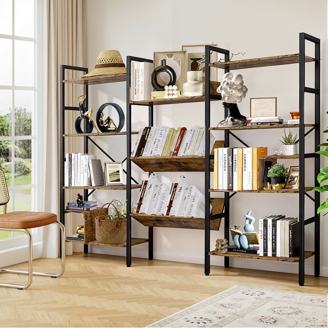 Zocalo Librero Organizador Grande Estantes Metal Muebles De Madera