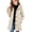 Beige, variant on Girls Hooded Wool Blend Coat Mid-Length, Long Sleeve Single Breasted Fall Winter Peacoat Trench Jacket with Pockets, Navy 11-12 Years