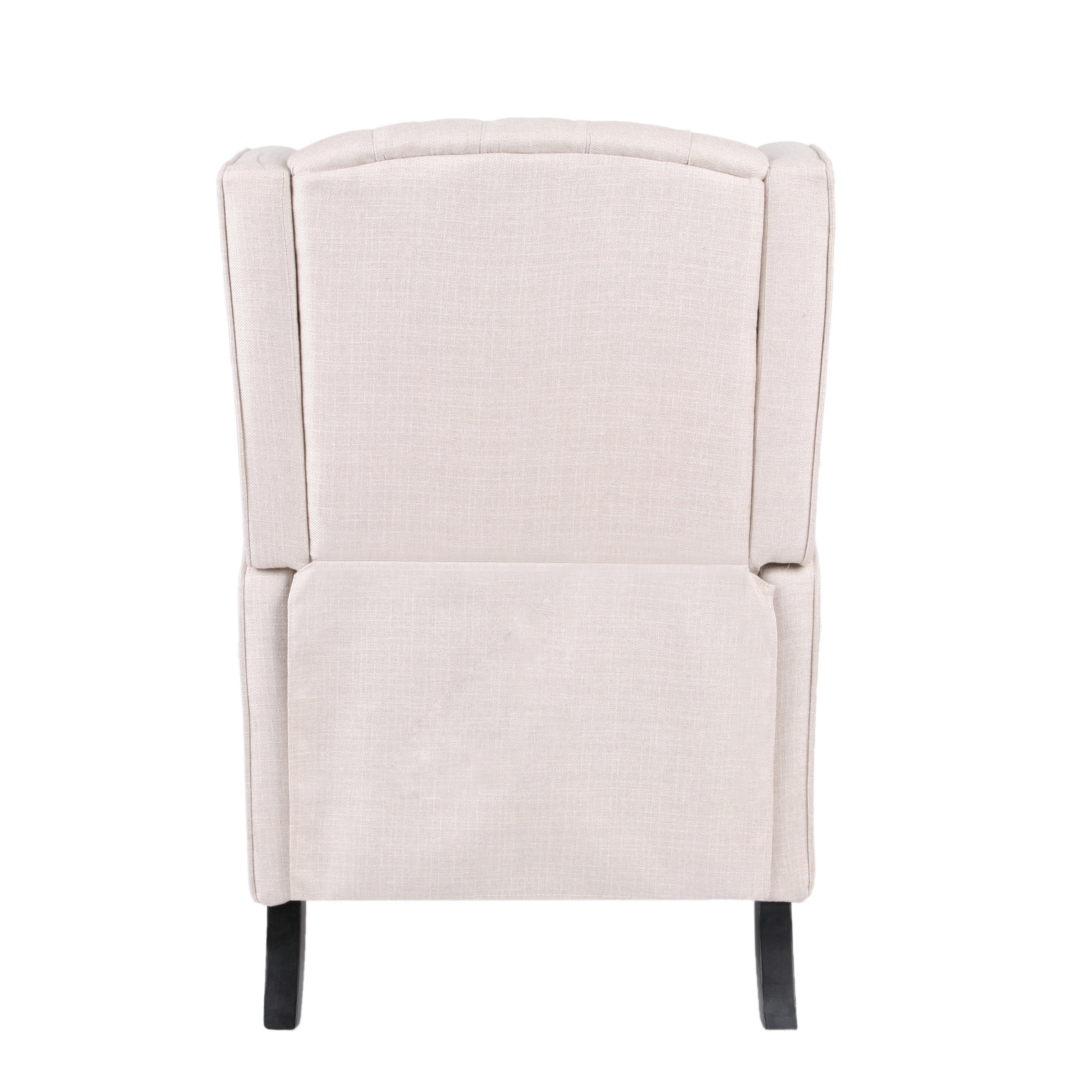 Noble House Zakyiah Standard Fabric Wingback Recliner, Beige