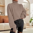 thumbnail image 2 of Comfortable Knit Sweater For Women Short High Neck Long Sleeves Ideal For Everyday Use In Different Sizes, 2 of 18