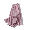 thumbnail image 4 of Camisas s Para Hombre Slim Fit Camisa informal de manga larga con bolsillo y cuello vuelto para hombre, de pana, informal, para otoño (Pink, S), 4 of 7