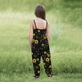 thumbnail image 6 of CCRFTGI Jumpsuit Girls Casual Spaghetti Strap Girls Romper Summer Overall Fashion Sleeveless Outfit with Pockets Black 5-6 Years, 6 of 6