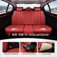 thumbnail image 5 of Coverado Car Seat Cover Full Set, Front and Back Premium Leather Seat Protectors, Modern Cushion Universal Fit for Most Cars, Red, 5 of 9