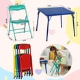 thumbnail image 5 of Homy Casa Kids Picnic Table and Chair Set, Foldable Metal Frame for Camping Party or Backyard Play Set, 5 of 9