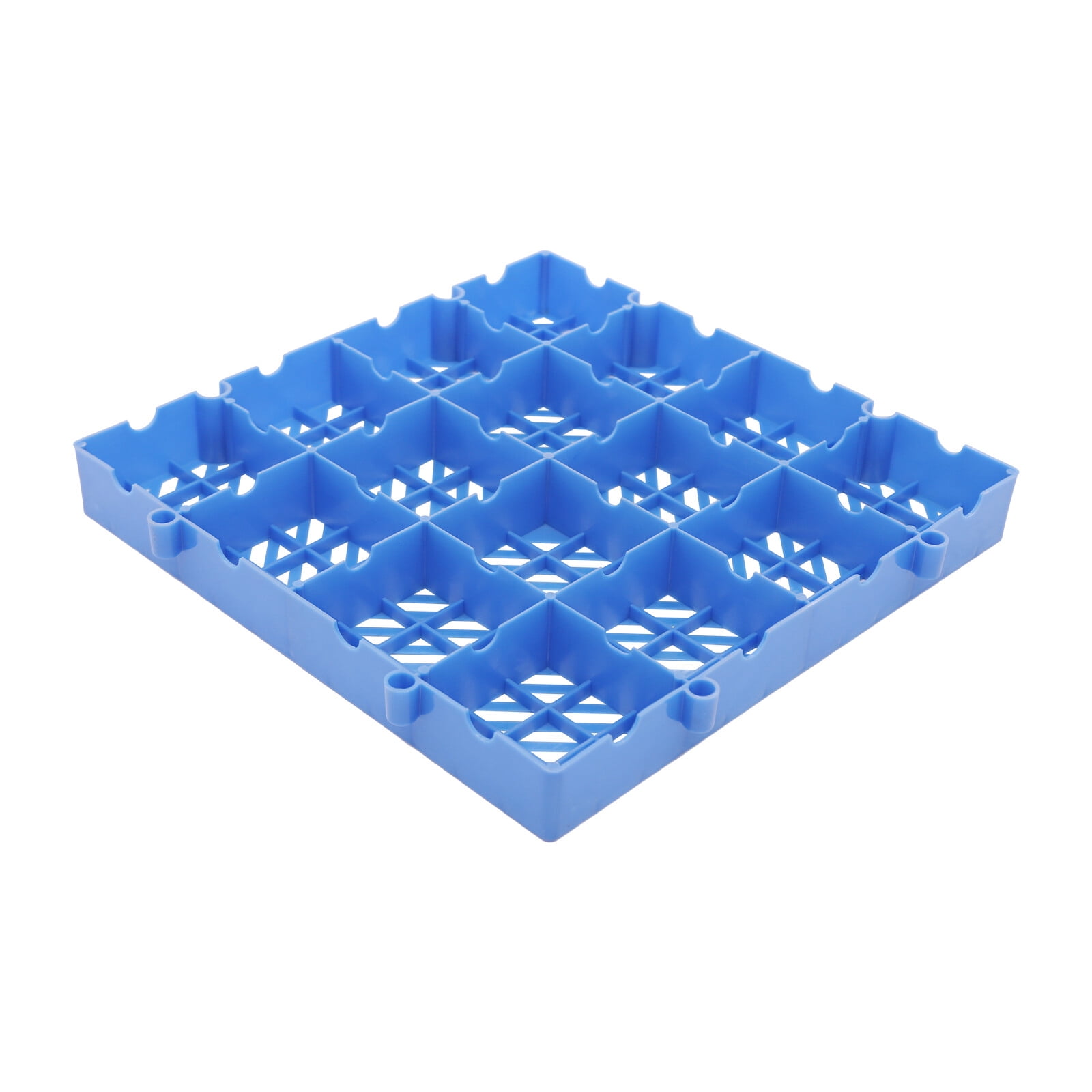Miumaeov 6Pcs Square Plastic Pallet Ventilation Floor Pallet Breathable Grid Pad Blue 40*40*5cm