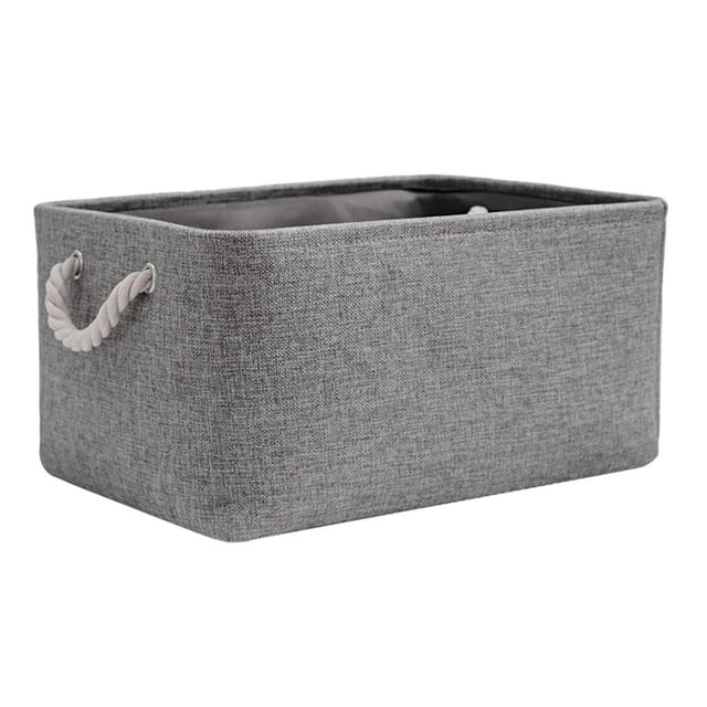 maskred Sac de Rangement Robuste et Durable pour l'Espace Bien Organisé Boîte de Rangement Pliable avec Poignée en Coton Multifonctions Gris 1Set