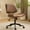 Model2-Black Base-Brown, variant on Ktaxon Armless Office Chair, Curved Wood Accent Desk Chair with Swivel Seat, PU Task Chair for Study, Makeup Vanity Black