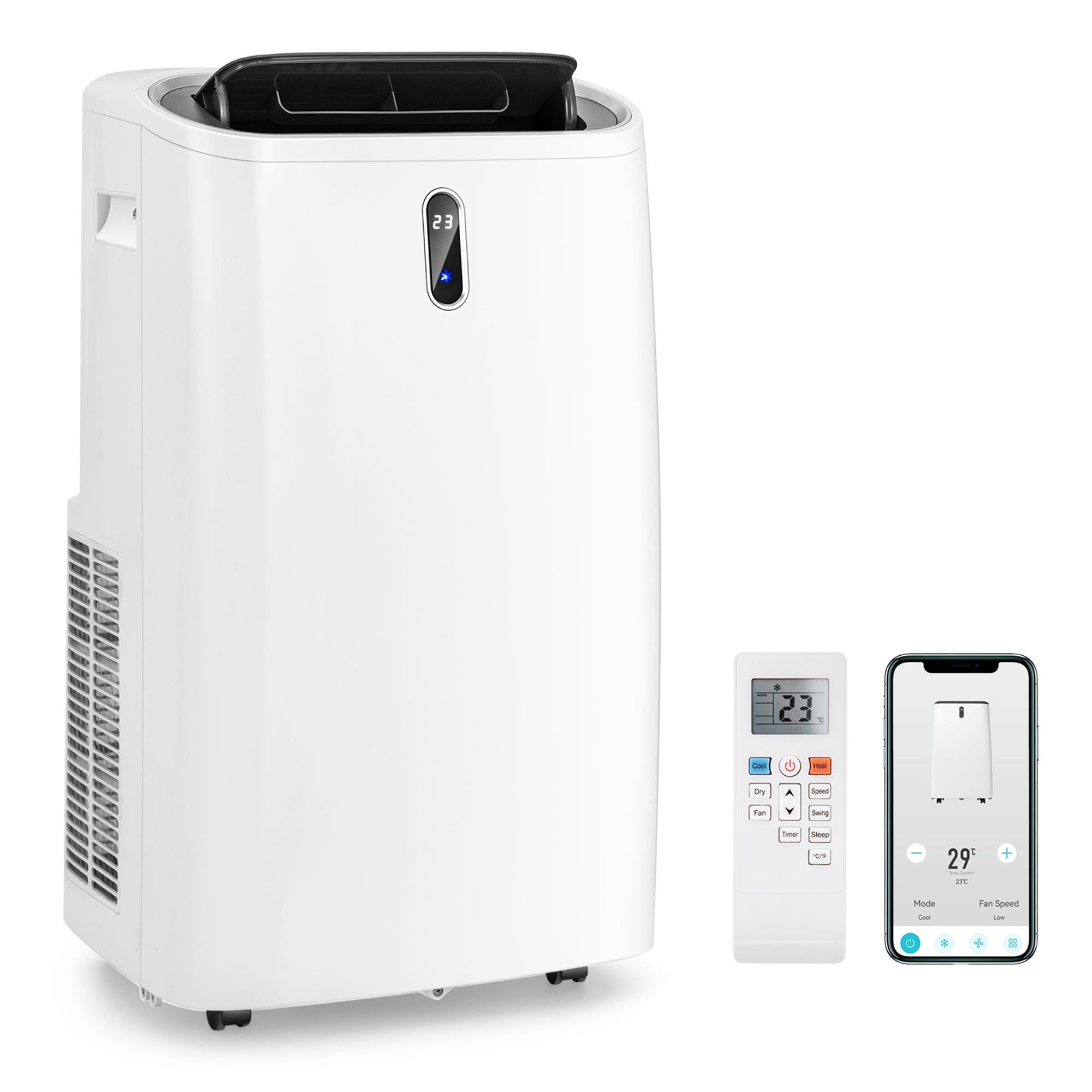 Portable Air Conditioner Under 100 Dollars Gymax 14000 BTU ASHRAE Portable Air Conditioner Controlled by WiFi