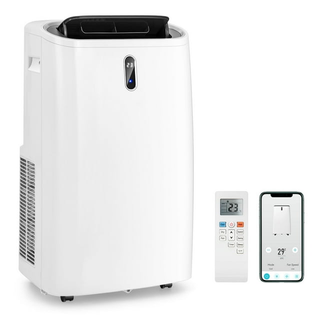 Gymax Climatiseur 14000 BTU Portable Contrôlé par Application Intelligente