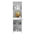 thumbnail image 4 of DUOSONG Kitchen Pantry Feery, Single Door Cabinet, Interior And External Shelves, White Finish White Particle Board Furniture Primary Living Space Cabinets, 4 of 15