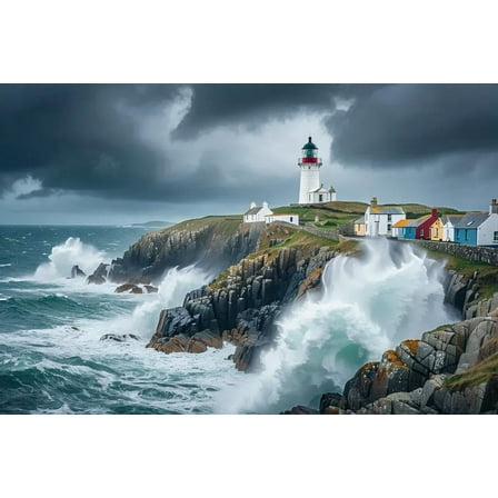 Fun Jigsaw Puzzle for Adults 500 Pieces Fanad Head Lighthouse Portsalon Ireland Wooden Puzzles Best Brain Exercises Educational Gifts
