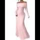 thumbnail image 1 of Vestido Ajustado de Larga con Hombros Descubiertos para Mujer, Elegante Vestido para Cóctel o Fiesta Rosa XXL, 1 of 9