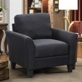 thumbnail image 4 of Resenkos Modern Single Sofa, Upholstered Accent Arm Sofa, Black, 4 of 8