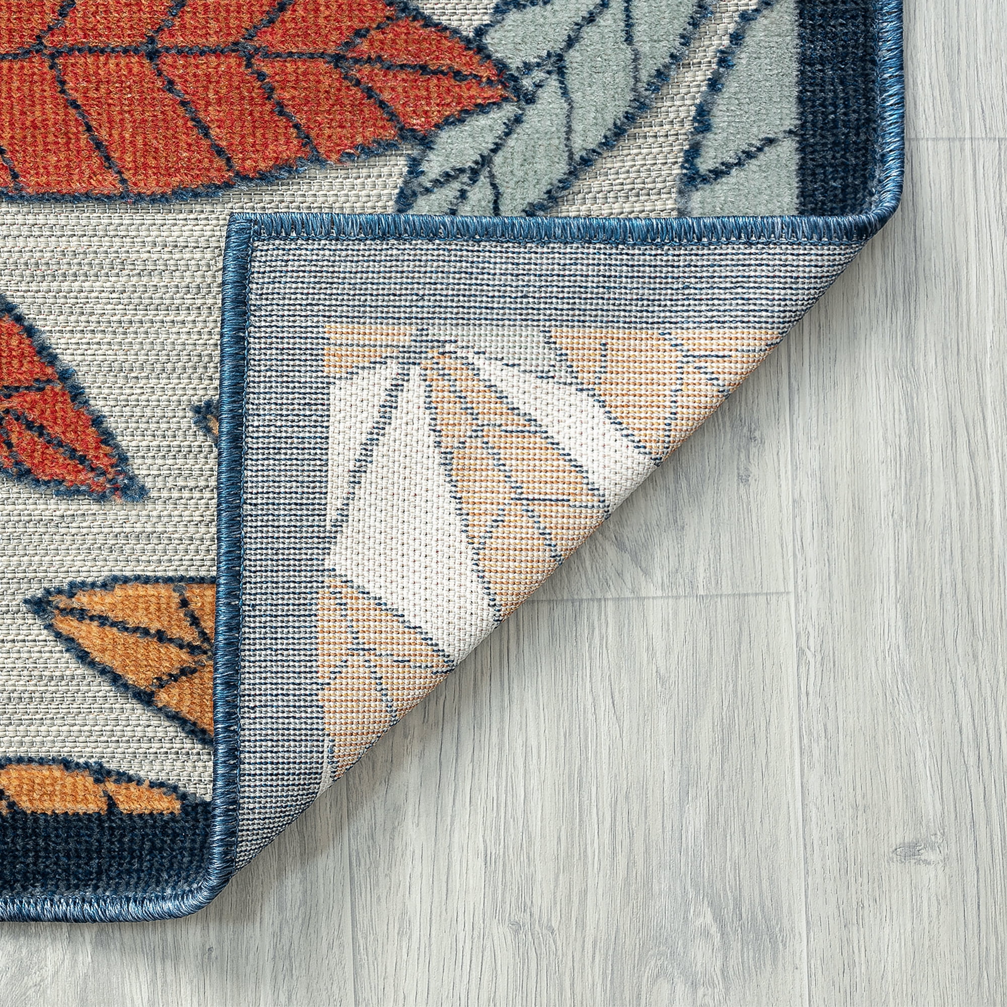 5x7 Water Resistant, Indoor Outdoor Rugs for Patios, Front Door Entry, Entryway, Deck, Porch, Balcony | Outside Area Rug for Patio | Gray, Floral | Size: 5'1'' x 7'3''