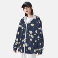 thumbnail image 3 of KLL Veste à Capuche Extérieure Protection Solaire UPF 50+ pour Hommes et Femmes, Imprimé Fleurs, Manches Longues, Pêche, Randonnée, Performance - Grande Taille, 3 of 7