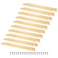 thumbnail image 1 of Uxcell 10 Paquete Tiradores de Cajones de Armarios 7.87" Tiradores de Bisel de Aluminio Oro Cepillado, 1 of 6