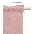 thumbnail image 5 of Faux Linen Valances for Windows Merry Christmas Winter Snowflake Pink Curtains Valance Light Filtering Rod Pocket Small Window Treatment for Kitchen Living Room Bedroom 54x18In, 5 of 6