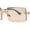 Gold Beige, variant on Super Luxury Rich Rhinestone Chain Frame Rimless Gangster Sunglasses Gold Black Pink