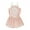 Pink, variant on Little Girl Summer 2 Piece Outfit Ribbed Sleeveless Letter Print Cami Tops Shorts Set for Kids