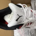 thumbnail image 4 of NWT PU & MA Men's Dagger Mid Top Basketball Shoe White Red Sneaker Trainer Unisex 9, 4 of 6
