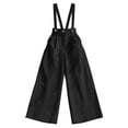 thumbnail image 6 of VBVC Women's Suspender Wide Leg Pants,High Waisted Button Front Trousers For Women,Ladies Lightweight Summer Work Overalls Pants with Pockets,Black,S-2XL, 6 of 7