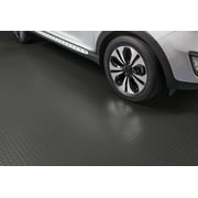 G-Floor 8.5' x 22' Coin Pattern Garage and Universal Flooring Cover & Under Car Mat - Slate Grey