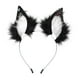 thumbnail image 3 of Diadema con orejas de Halloween, diadema multifuncional para mujeres y niñas, para mascaradas Blanco Negro, 3 of 9