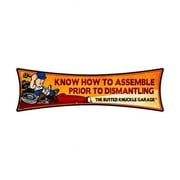 Busted Knuckle BUST126 22 x 6 in. Know How To Assemble Bowtie Metal Sign