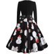 thumbnail image 5 of ICHUANYI Liquidación Vestido vintage para mujer con cuello en V y mangas navideñas ICHUANYI WER202308245316, 5 of 8