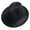 Black, variant on Unisex Fedora Hat, Short Brim Wool Blend Hat, Retro Panama Cap, Felt Winter Hat for Men Women 1920s Party Costume