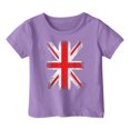thumbnail image 3 of TAIAOJING T-Shirts Polyvalents Garçon Fille Impression Manches Courtes Col Rond T-Shirts Haut Drapeau Vintage pour Nourrisson à Adolescent Coupe Décontractée Léger Tenue Quotidienne, 3 of 3