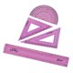 thumbnail image 1 of Herramienta de Medición Flexible Unique Bargains de Plástico Suave Regla Triangular de 30/60 45 Grados 20cm 8 Pulgadas Regla Recta Rosa, 1 of 7